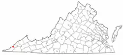 Location of Keokee, Virginia