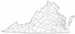 Location of Lawrenceville, Virginia