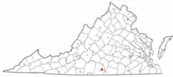 Location of Scottsburg, Virginia