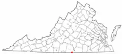 Location of Virgilina, Virginia