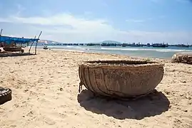Vietnamese one-man fishing coracle