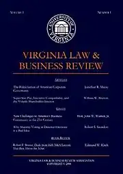 Virginia Law & Business Review cover
