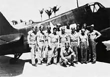 VMF(N)-533 pilots on Okinawa, 1945