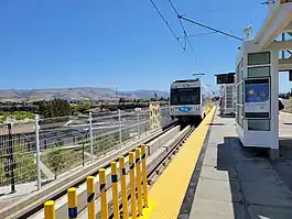 A train at Milpitas station