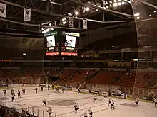 Pregame warmup at a Manchester Monarchs AHL game versus the Hartford Wolf Pack
