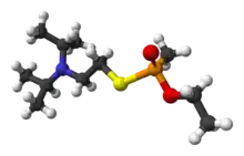Ball and stick model of VX ((R)-phosphinate)