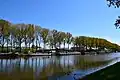 Canal in Anderlecht with liveaboard boats