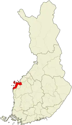 Location of Vaasa sub-region