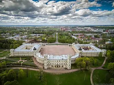 Aerial view of the Gatchina Palace