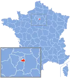 Location of Val-de-Marne in France