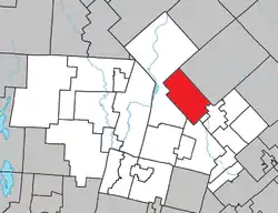 Location within Les Laurentides RCM