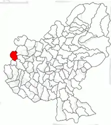 Location in Mureș County