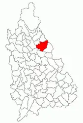 Location in Dâmbovița County