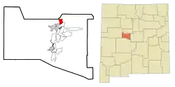 Location of Bosque Farms, New Mexico