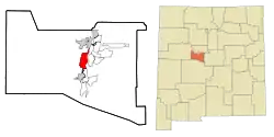 Location of Los Chavez, New Mexico
