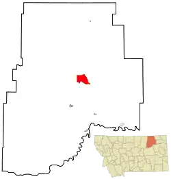 Location of St. Marie, Montana