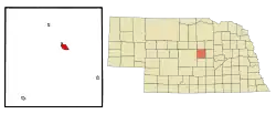 Location of Ord, Nebraska