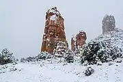 Valley of the Gods in the snow in November 2019