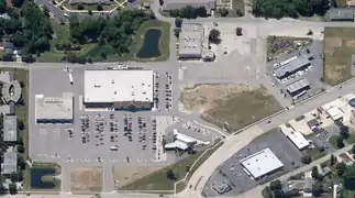 Aerial view of Valley Fair Shopping Center as of 2012