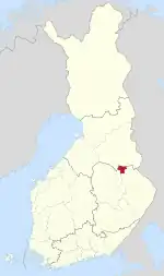 Location of Valtimo in Finland