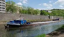 A barge on the Sambre in Namur