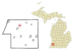 Location of Breedsville within Van Buren County, Michigan