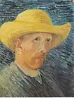 Self-Portrait with Straw Hat (reverse image), 1887Van Gogh Museum, Amsterdam (F61v)