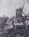 Windmill on Montmartre (b/w copy)1886Destroyed by fire in 1967 (F271)