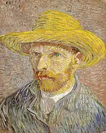 Vincent van Gogh, Self-portrait with Straw Hat, 1887