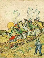 Vincent van Gogh, Thatched Cottages in the Sunshine (1890)