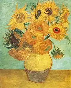 Sunflowers (F455), repetition of the 3rd versionOil on canvas, 92 × 72.5 cmPhiladelphia Museum of Art, Philadelphia, United States.
