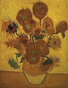 Vase with Fifteen Sunflowers(Arles, January, 1889)Van Gogh Museum, Amsterdam