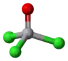 Ball and stick model of vanadium oxytrichloride