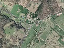 Aerial view of Vanderpool, Virginia