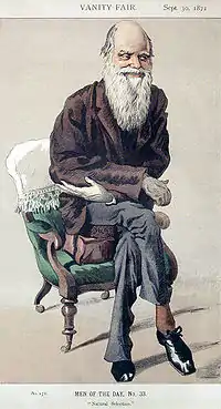 Charles Darwin by "Coïdé" in the 30 September 1871 issue