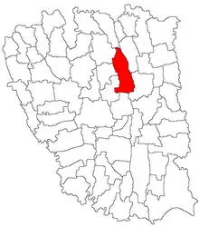 Location in Galați County