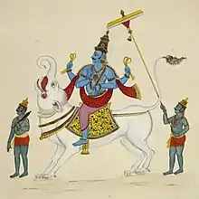 Varuna with his snake-lasso (symbol )