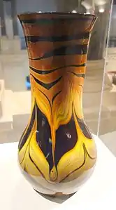 Glass vase by Louis Comfort Tiffany, now in the Cincinnati Art Museum (1893–1896)