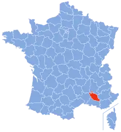 Location of Vaucluse in France