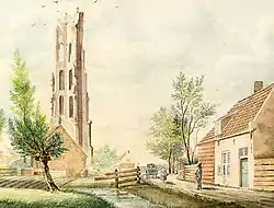 Ruined church tower of Zanddijk (1812)