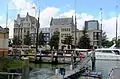 The Veerhaven with the listed buildings Westerkadehuis (left) and Van Uden (center).