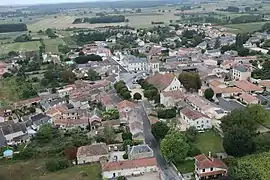 An aerial view of Vendeuvre-du-Poitou