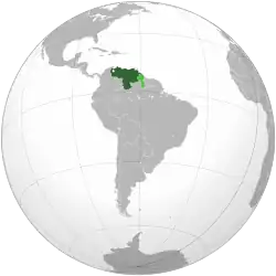 Location of Venezuela