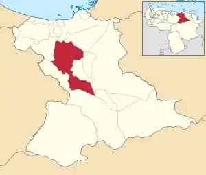 Location in Anzoátegui