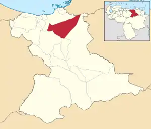 Location in Anzoátegui
