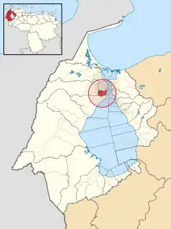Location of San Francisco in Zulia and Venezuela