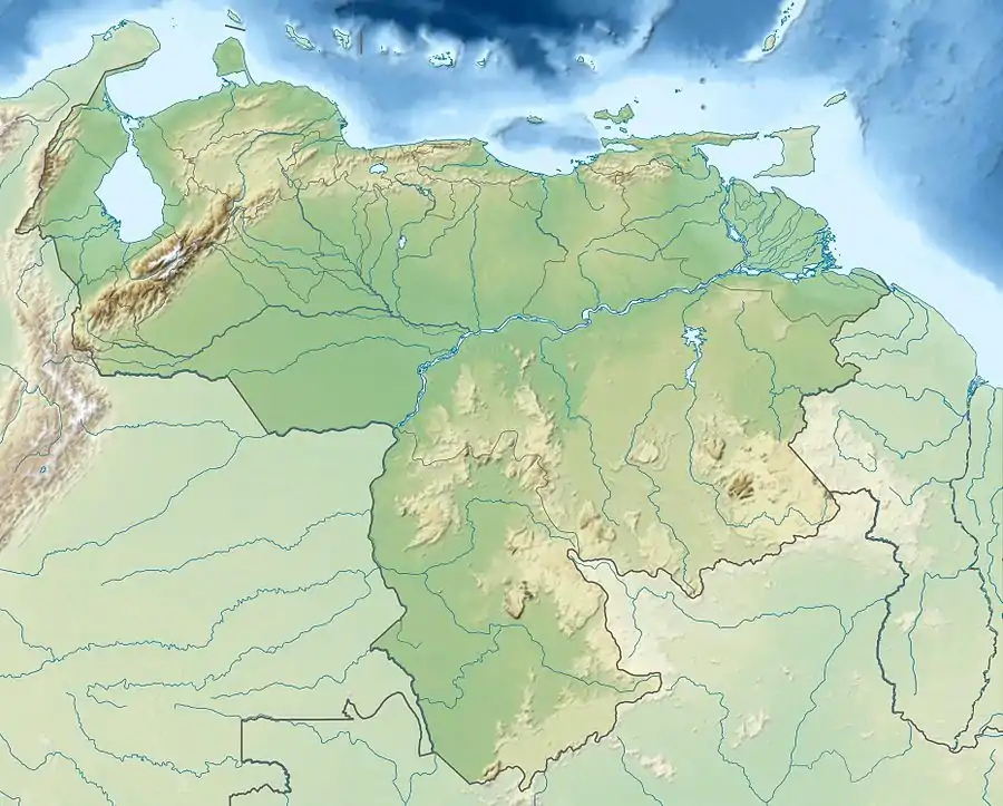Map showing the location of Laguna de la Restinga