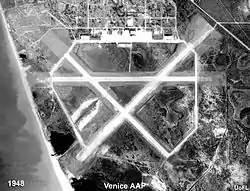 Aerial of Venice Army Airfield in 1948