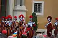 A Swiss Guard recruit being sworn in