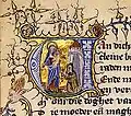 Illuminated initial at the beginning of the Beatrijs manuscript.